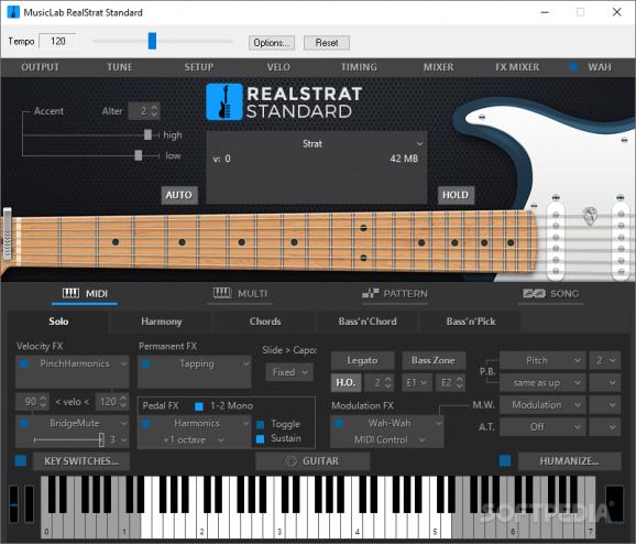 MusicLab RealStrat screenshot