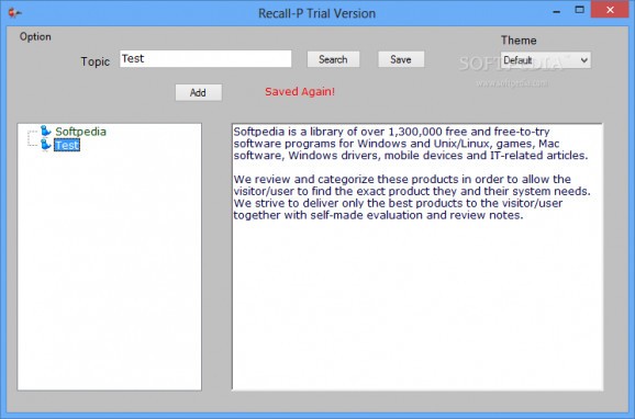 Recall-P screenshot
