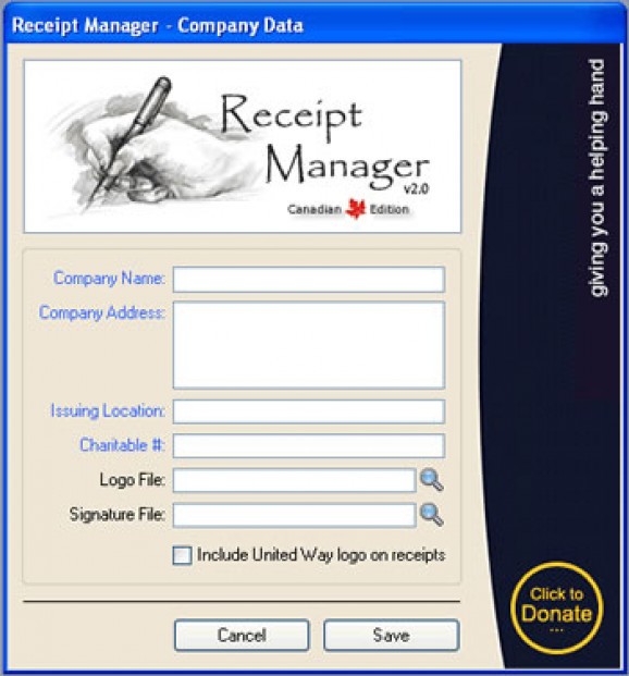 Receipt Manager (Canadian Edition) screenshot