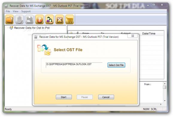 Recover Data for OST to PST screenshot