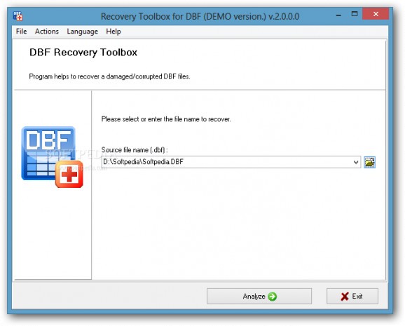 Recovery Toolbox for DBF screenshot