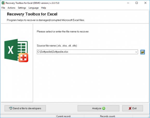 Recovery Toolbox for Excel screenshot