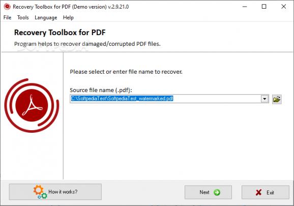 Recovery Toolbox for PDF screenshot
