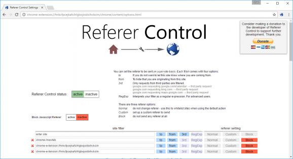 Referer Control for Chrome screenshot