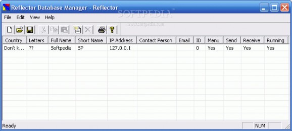 Reflector Database Manager screenshot