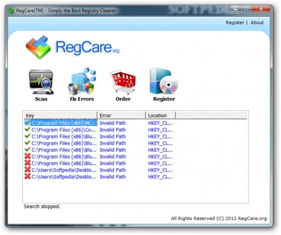RegCare screenshot