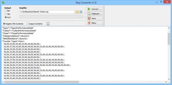 Reg Converter screenshot