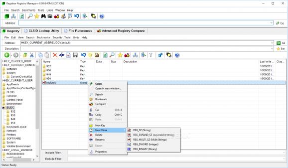 Registrar Registry Manager Home Edition screenshot