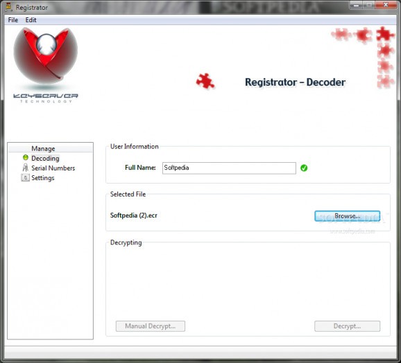 Registrator screenshot