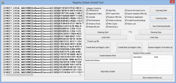 Registry Cleaner ActiveX screenshot