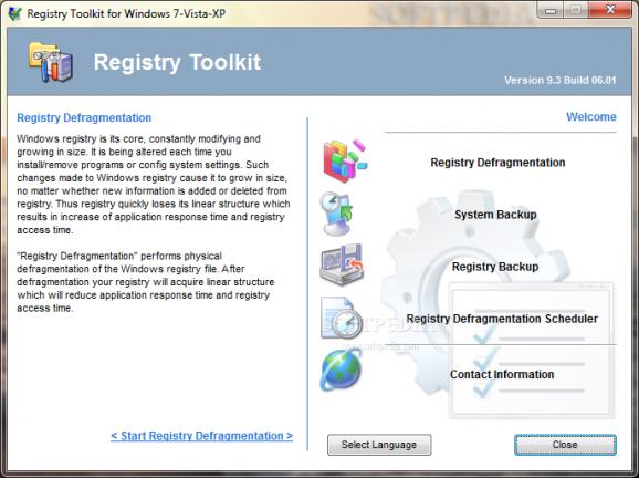 Registry Defragmentation screenshot