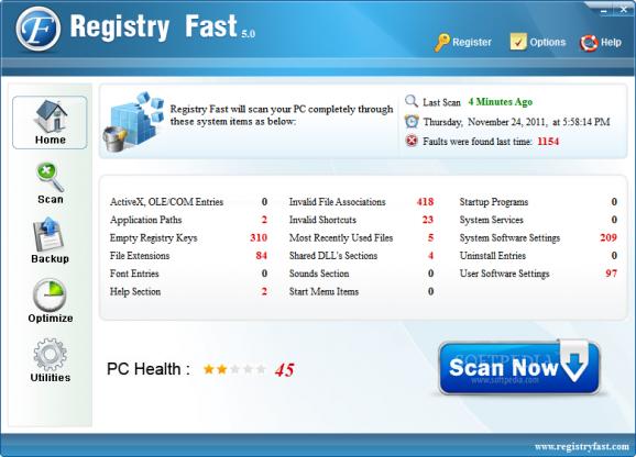 Registry Fast screenshot