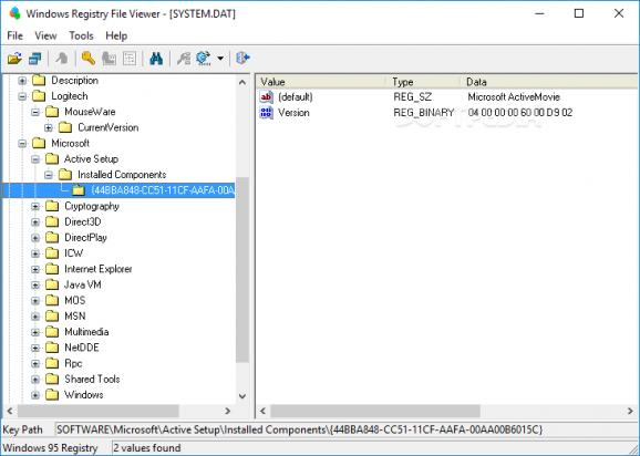 Windows Registry File Viewer screenshot