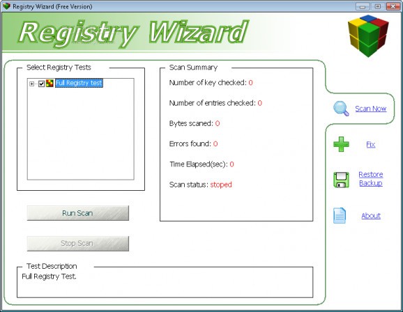 Registry Wizard screenshot