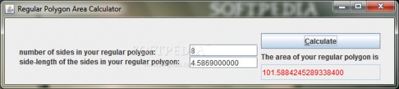 Regular Polygon Area Calculator screenshot