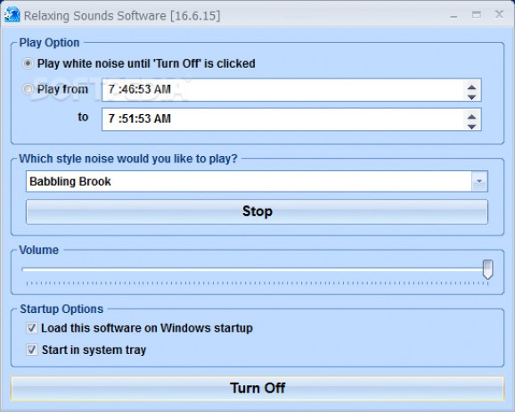 Relaxing Sounds Software screenshot