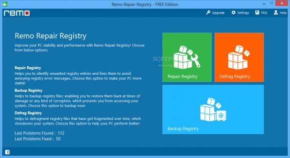 Remo Repair Registry FREE Edition screenshot