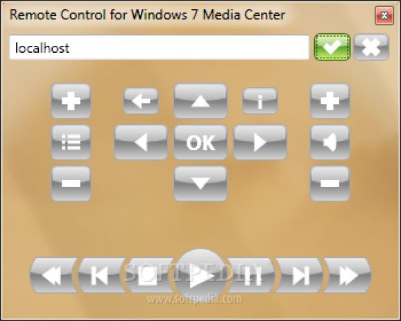 Remote Control for Windows 7 Media Center screenshot