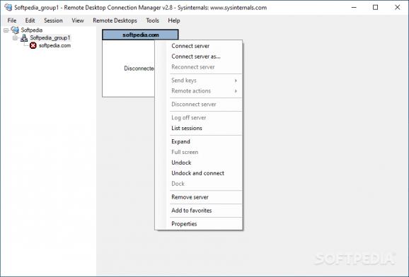 Remote Desktop Connection Manager (RDCMan) screenshot
