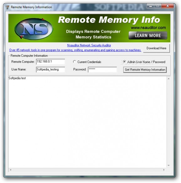 Remote Memory Info screenshot