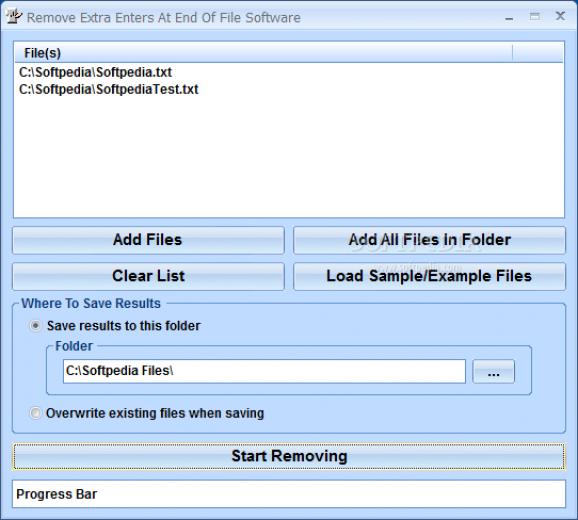 Remove Extra Enters At End Of File Software screenshot