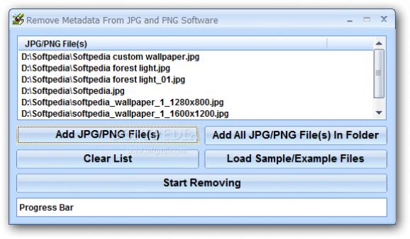 Remove Metadata From JPG and PNG Software screenshot