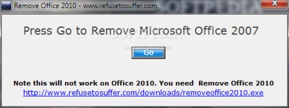Remove Office 2007 screenshot