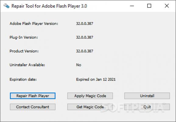 Repair Tool for Adobe Flash Player screenshot