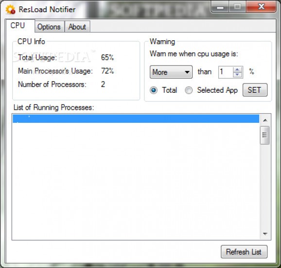 ResLoad Notifier screenshot