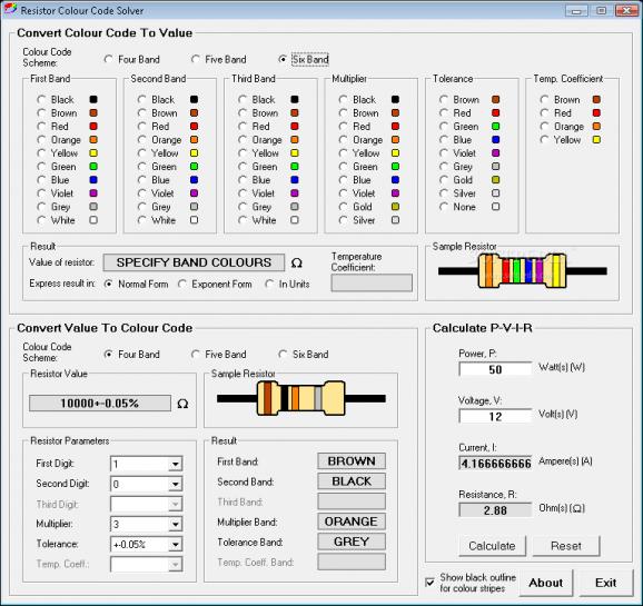 Resistor Colour Code Solver Portable screenshot