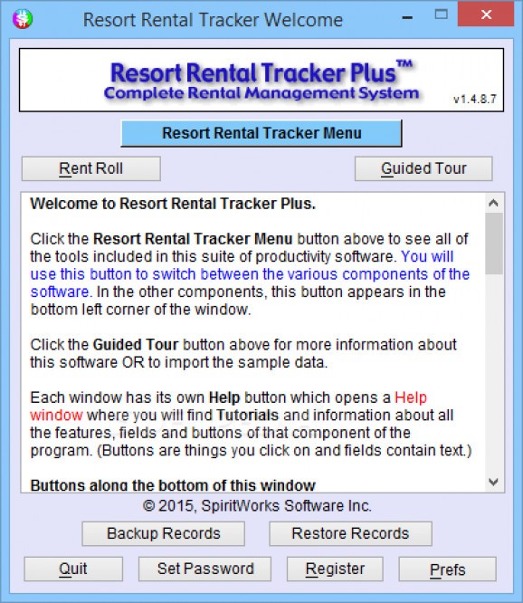 Resort Rental Tracker Plus screenshot