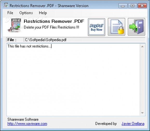 Restrictions Remover .PDF screenshot