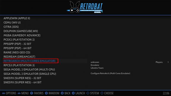 RetroBat screenshot