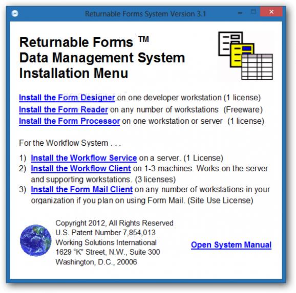 Returnable Forms System screenshot
