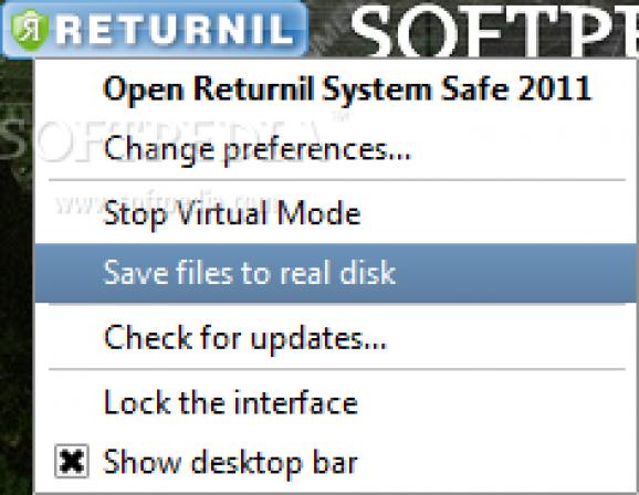 Returnil System Safe Pro screenshot
