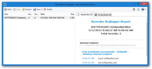 Revealer Keylogger Free screenshot
