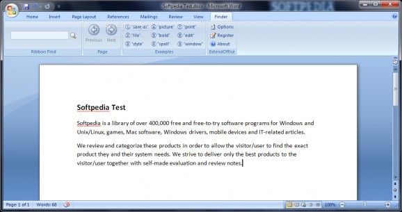 Ribbon Finder for Office Home and Student 2007 screenshot