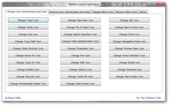 Ribbon Icons Customizer screenshot