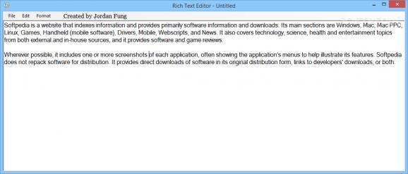 Rich Text Editor screenshot
