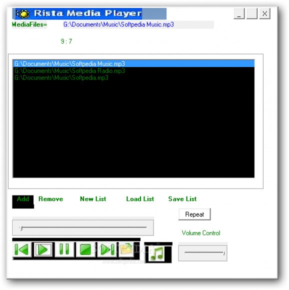 Rista Mp3 Player screenshot