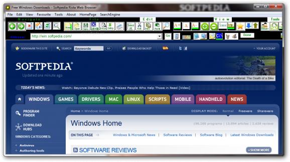 Rista Web Browser screenshot