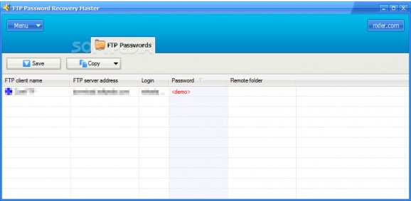 FTP Password Recovery Master screenshot