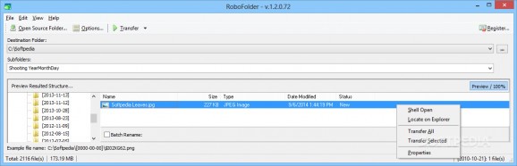 RoboFolder screenshot