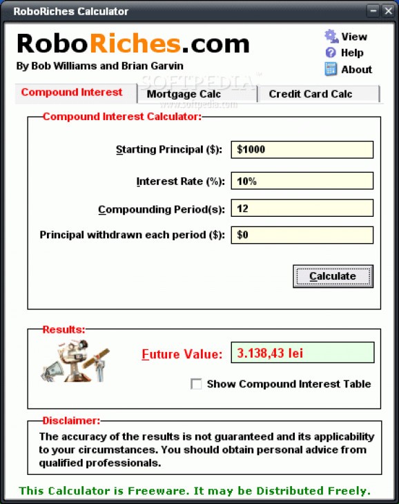 RoboRiches Calculator screenshot