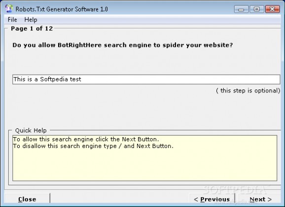 Robots.Txt Generator Software screenshot