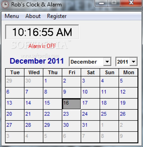 Rob's Clock & Alarm screenshot