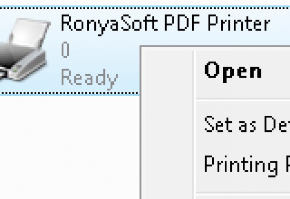 RonyaSoft PDF Printer screenshot