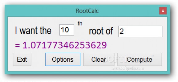 RootCalc screenshot