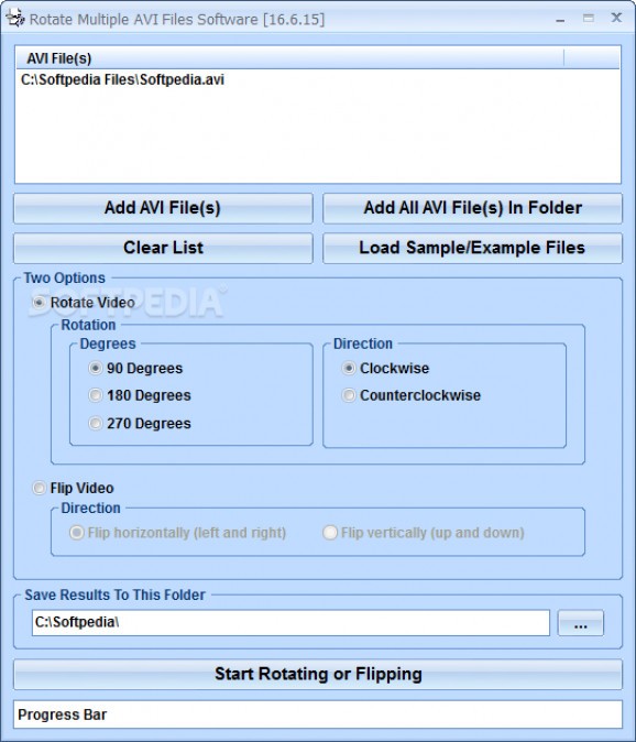 Rotate Multiple AVI Files Software screenshot