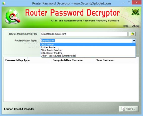 Router Password Decryptor screenshot